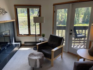 TV connectée, cheminée, lecteur de DVD, chaßne hi-fi