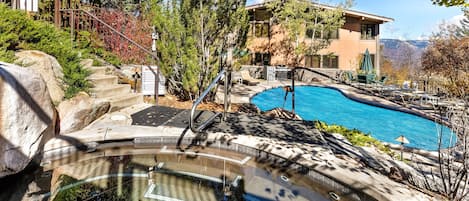 Piscine extérieure, piscine chauffée