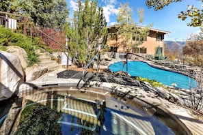 Outdoor pool, a heated pool