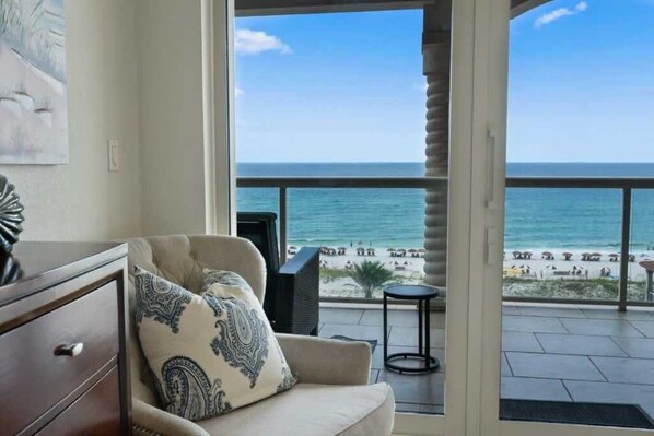 Interior - Waves, Views & BBQ โ 3BR Beachfront Getaway w/ Huge Balcony & Grill (Pensacola Beach)