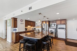 Fridge, microwave, oven, dishwasher - 1406 Villamare ~ Beautifully Updated, Direct Ocean Front Villa! (Hilton Head Island)