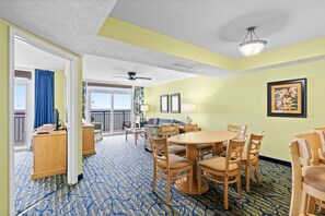 Flat-screen TV, DVD player