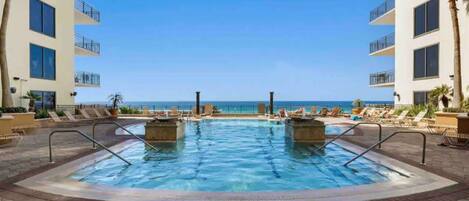 A heated pool