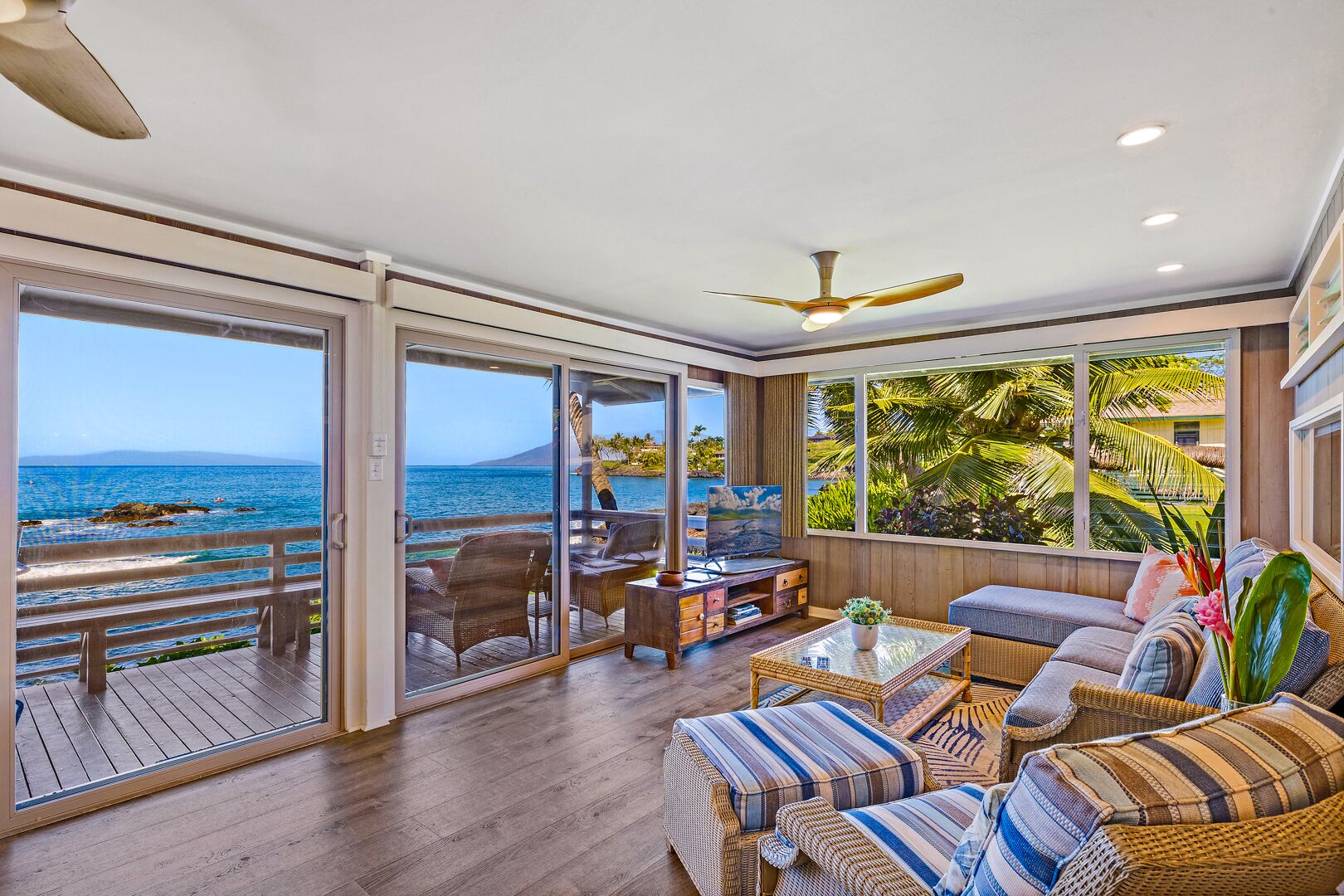 Smart TV, DVD player, books, music library