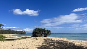 In Strandnähe, Liegestühle, Strandtücher