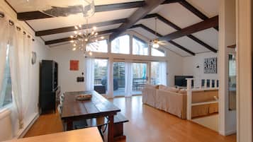 Smart TV, video games, DVD player, table football