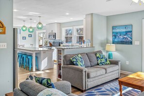 Smart TV, DVD player, books, video library