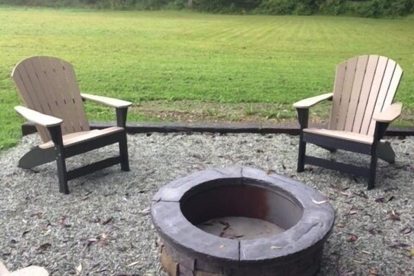 Fire Pit Area with 4 Adirondack Chairs