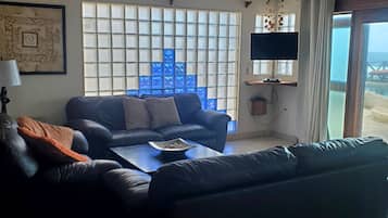 Smart TV, DVD player, books, video library