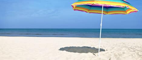 Sun loungers, beach towels