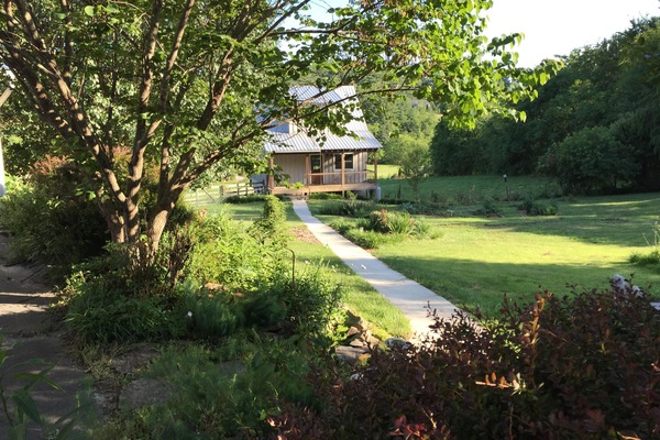View of The Garden Cottage and our garden.