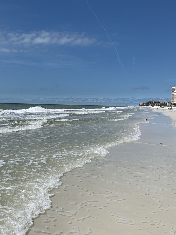 Playa en los alrededores, camastros y toallas de playa 