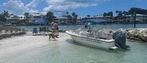 Sun loungers, beach towels