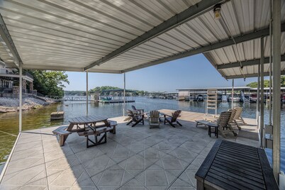 Luxury Lake of the Ozarks Home with Dock, Ramp & Stunning Fall Views