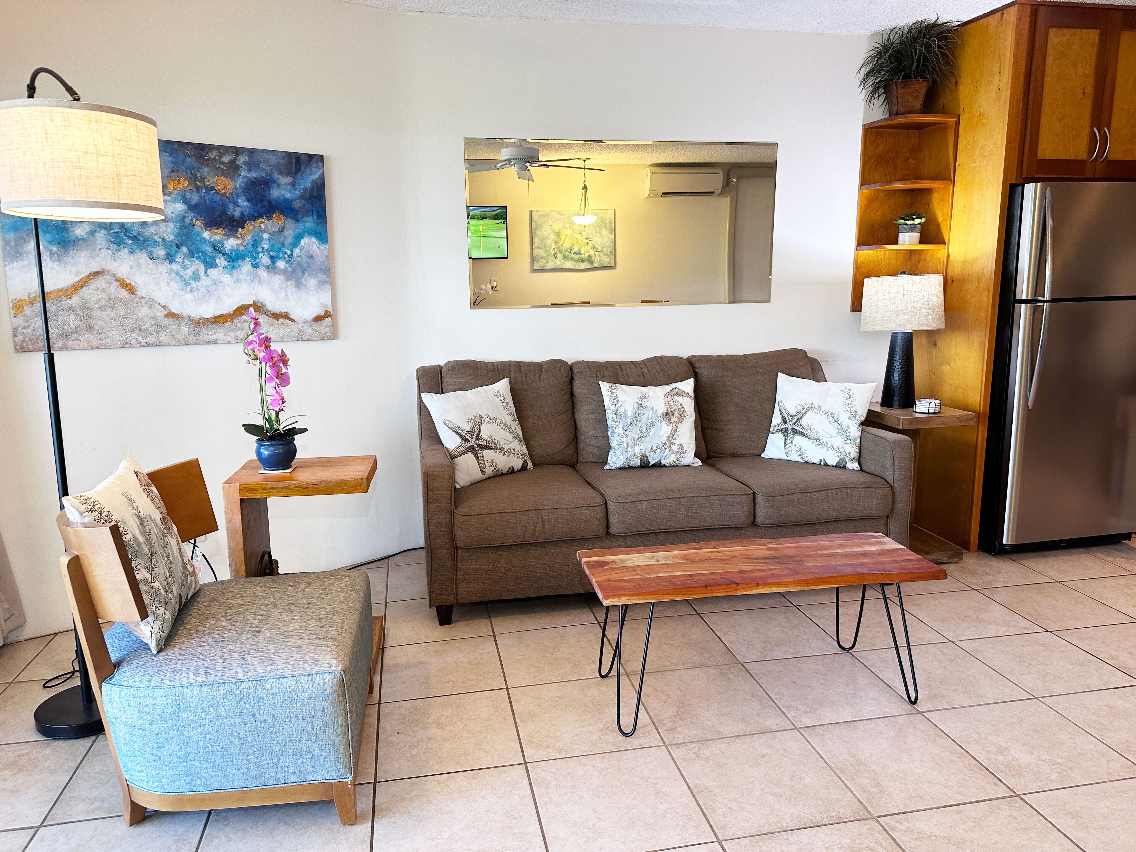 TV, DVD player, books