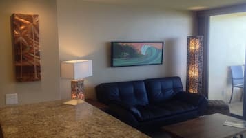 Smart TV, DVD player, books, stereo