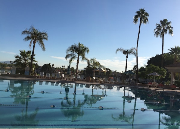 Outdoor pool, a heated pool