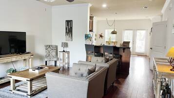 Smart TV, DVD player, books