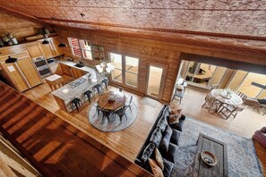 Fireplace, table football