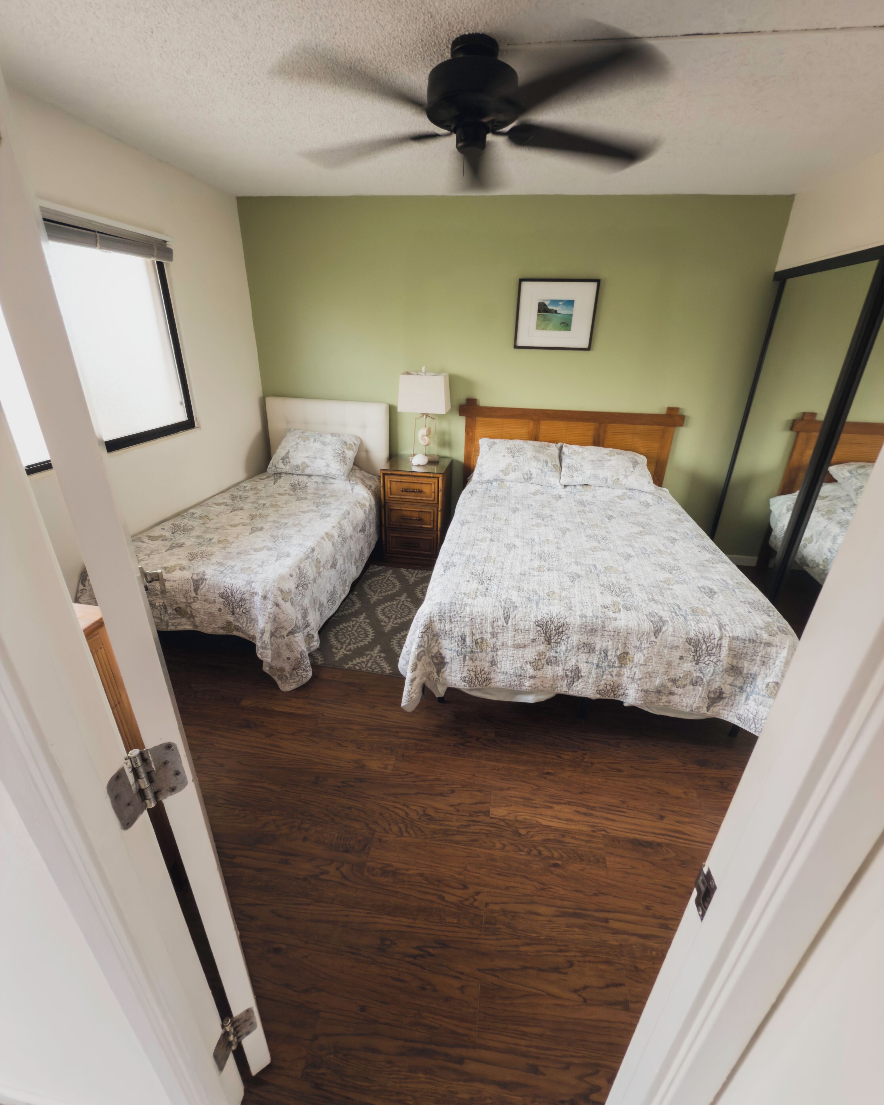 2 bedrooms, iron/ironing board, travel crib, free WiFi