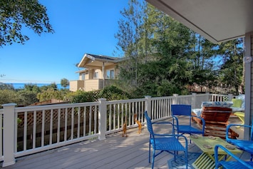 Image of Peaceful & Charming Cambria Beach Home With Ocean View Deck