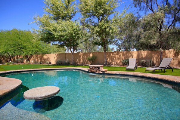 A heated pool