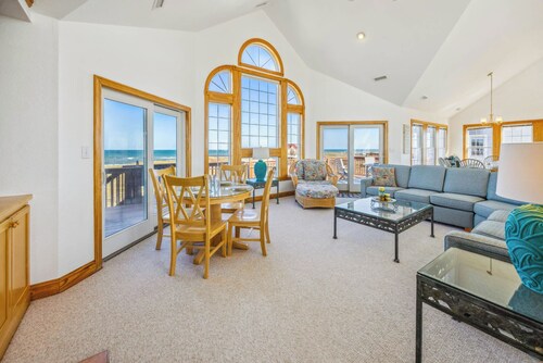 Oceanfront Dog Friendly Rodanthe Home w/ Pool, Hot Tub, Game Room, Home Theater
