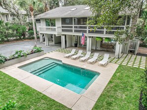 A heated pool