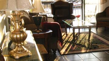 TV connectée, cheminée, lecteur de DVD, livres