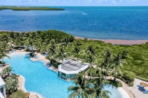 Outdoor pool, a heated pool