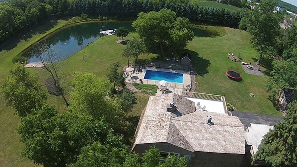 Outdoor pool, a heated pool