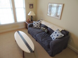 TV, fireplace, DVD player, foosball