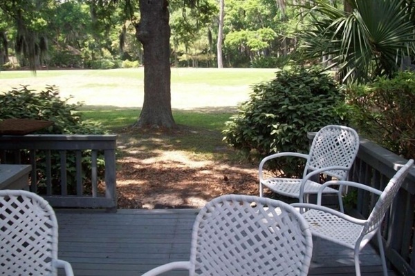 Back deck - View of the 18th Tee