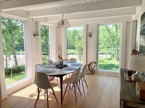 Maine Waterfront- Rustic-Modern Scandinavian Style Cottage. Private & Secluded.
