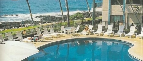 Piscine extérieure, piscine chauffée