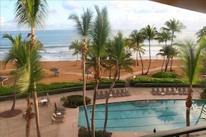 Actual view from our 4th floor balcony - better than any Rio Mar Resort room