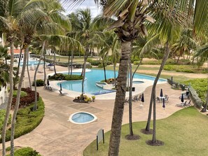 Outdoor pool, an infinity pool - LOCATION! Beach & Ocean Front Luxury Villa Rio Mar Resort (Rio Grande)