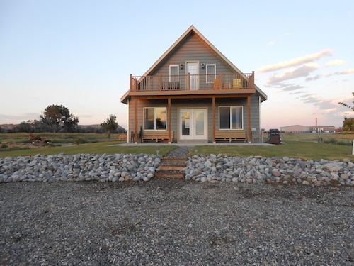 Just steps away from the Big Horn River