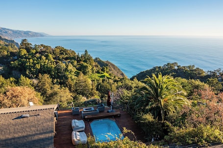 Outdoor pool, a heated pool. Premium Central Big Sur location, pool & spa, spectacular south views, 5 acres