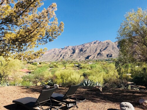 Art-Filled Catalina Foothills Retreat: Private Acre, HEATED Pool, Pet-Friendly