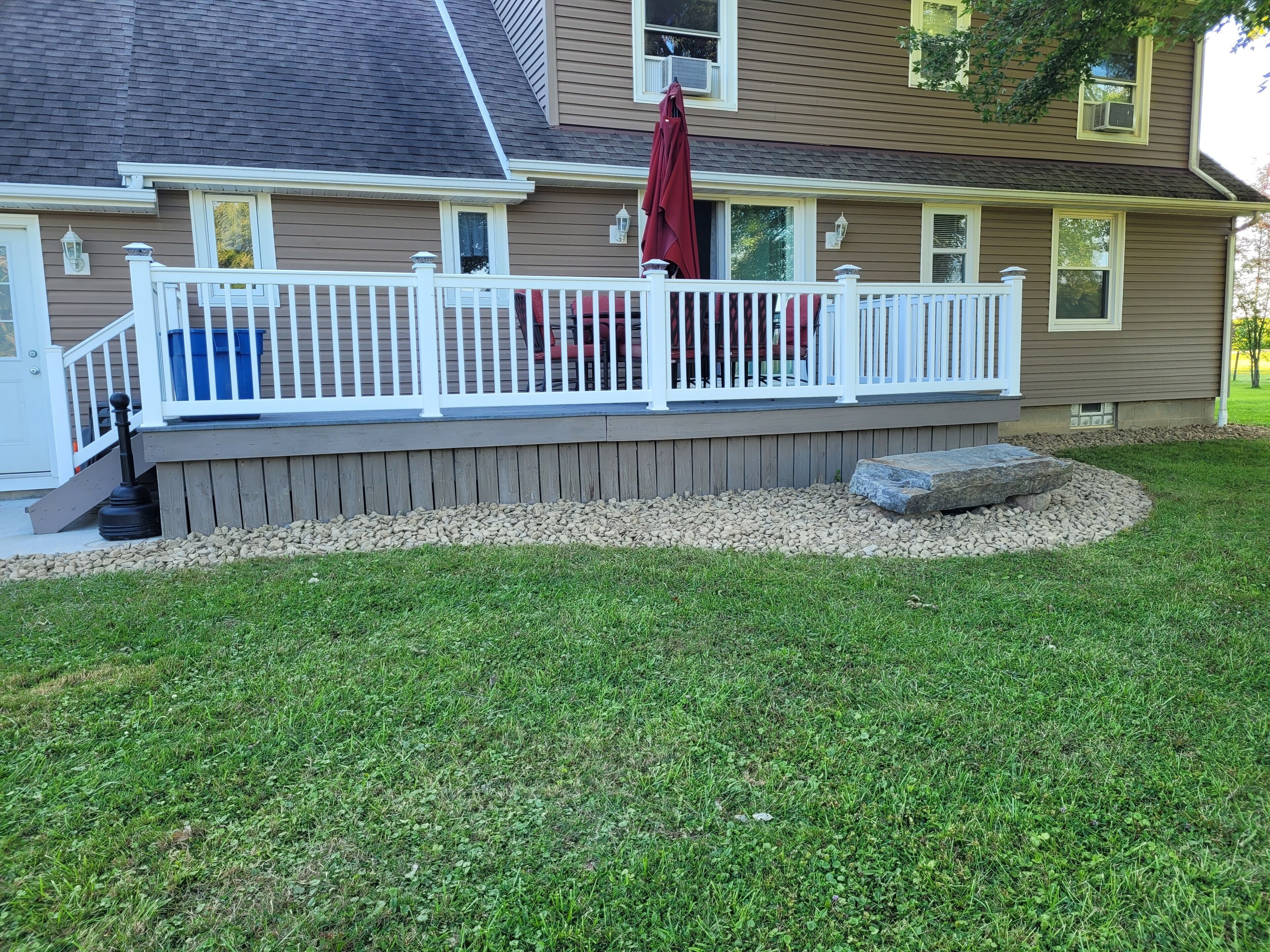 Back yard view of house