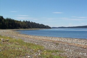 Surrounded by a serene lake and dense forest, this peaceful retreat offers a tranquil escape.
