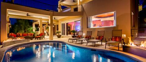 Outdoor pool, a heated pool