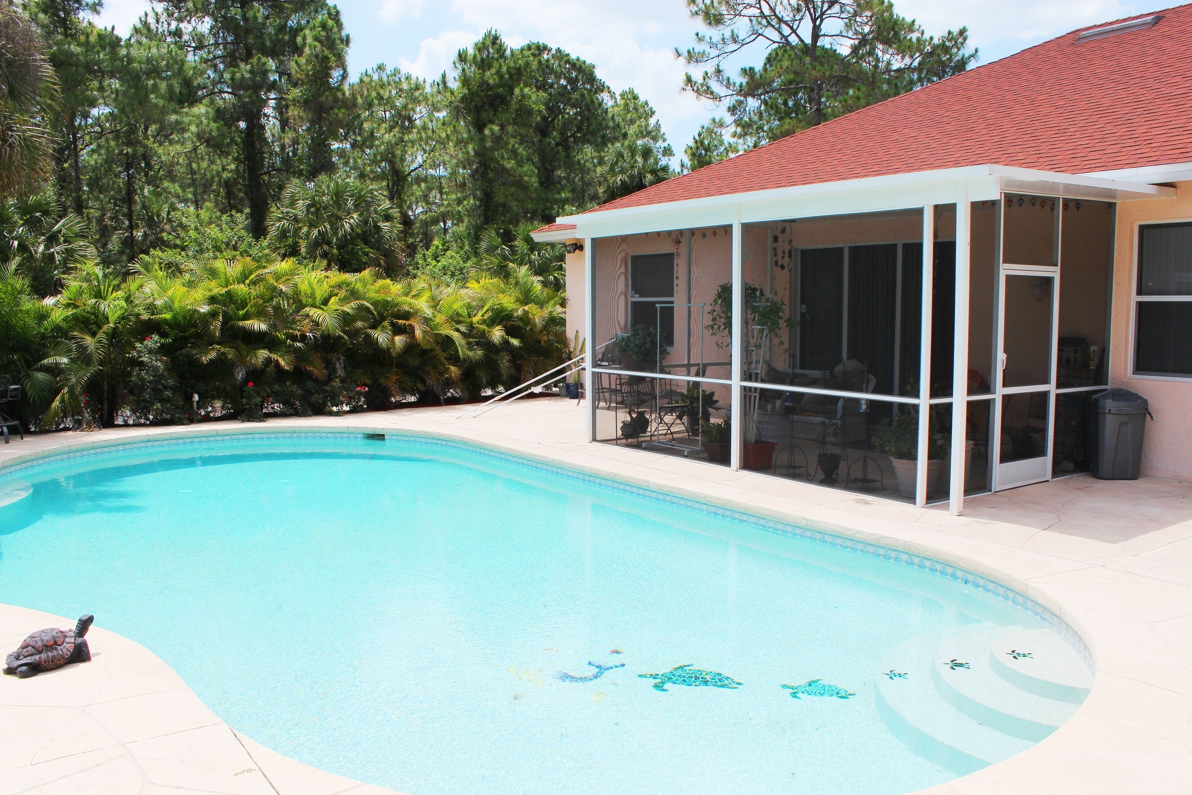 All Day Sun By The Pool - HEATED SALT WATER POOL - Pool Home Naples - Backyard 