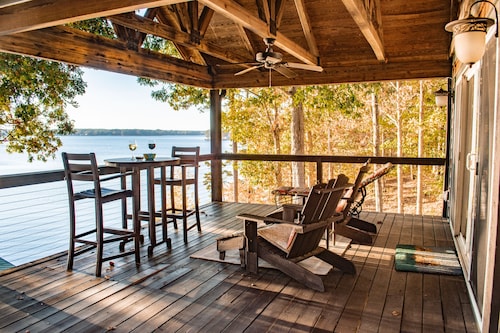 Lakefront Home with Amazing Sunsets, Private Dock & Firepit