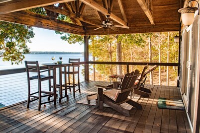 Lakefront Home with Amazing Sunsets, Private Dock & Firepit