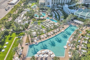 Indoor pool, outdoor pool - Fontainebleau III Ocean View Jr. Suite FREE Valet & Spa Passes. No Resort Fees! (Miami Beach)