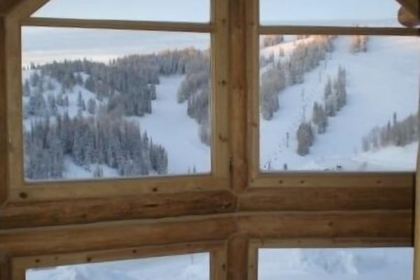 View of Sundown Lift from great room/ winter day view