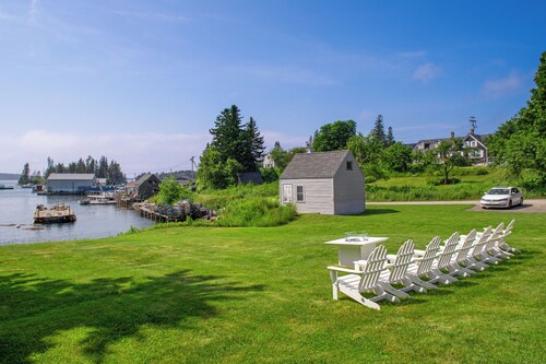 Dew Drop 4: Classic Waterfront Cape on the Harbor of Maine Coastal Village