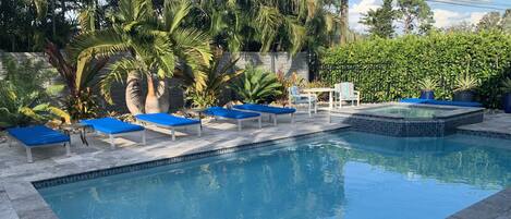 Outdoor pool, a heated pool